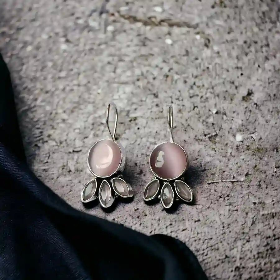 SILVER OXIDISED EARRINGS SREYA