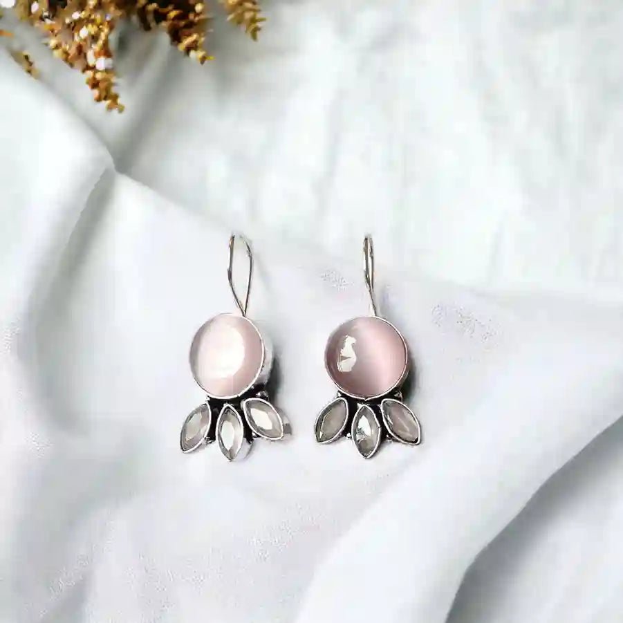 SILVER OXIDISED EARRINGS SREYA