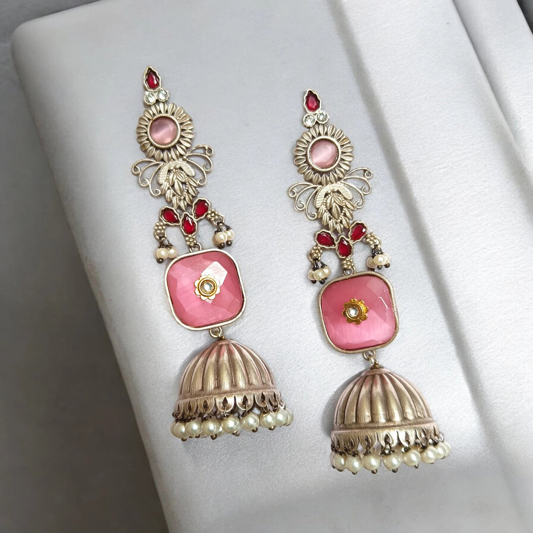 SILVER OXIDISED TIMELESS JUMKA EARRINGS BHAIRVI