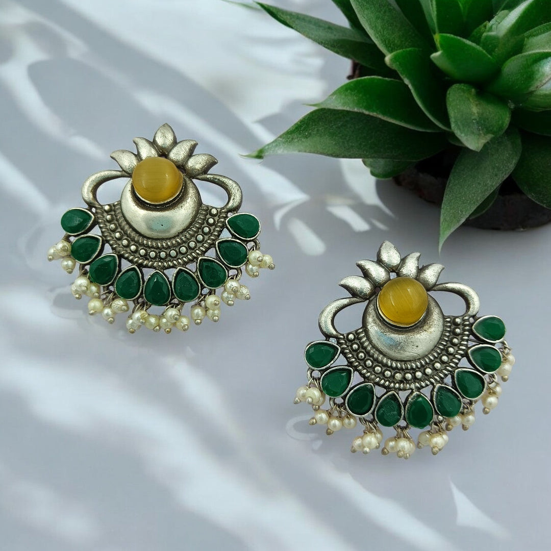 HRITIKA SILVER REPLICA Jhumki EARRINGS