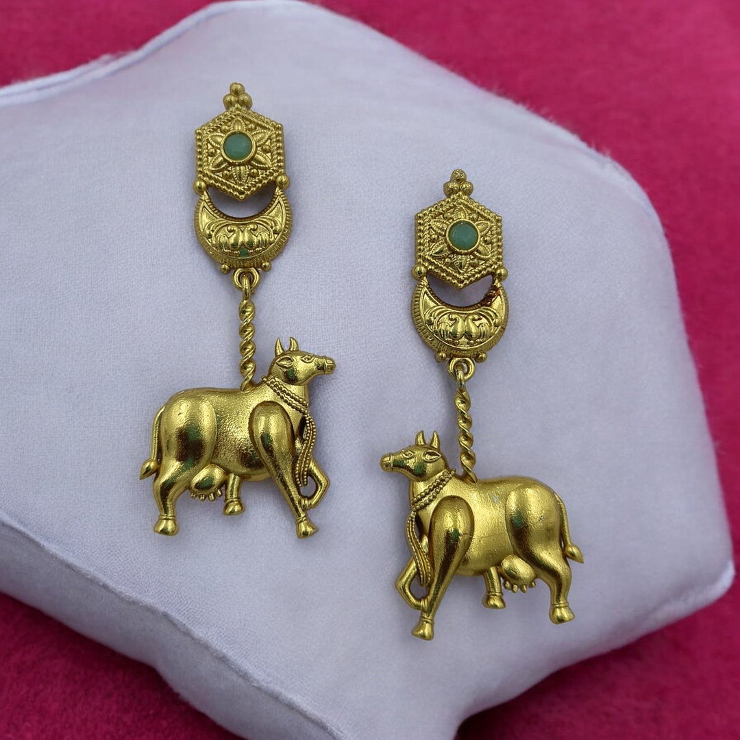 TIMELESS ELEGANT SHRIVIDYA GOLD PLATED EARRINGS