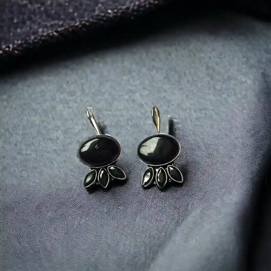 SILVER OXIDISED EARRINGS BHAVINI